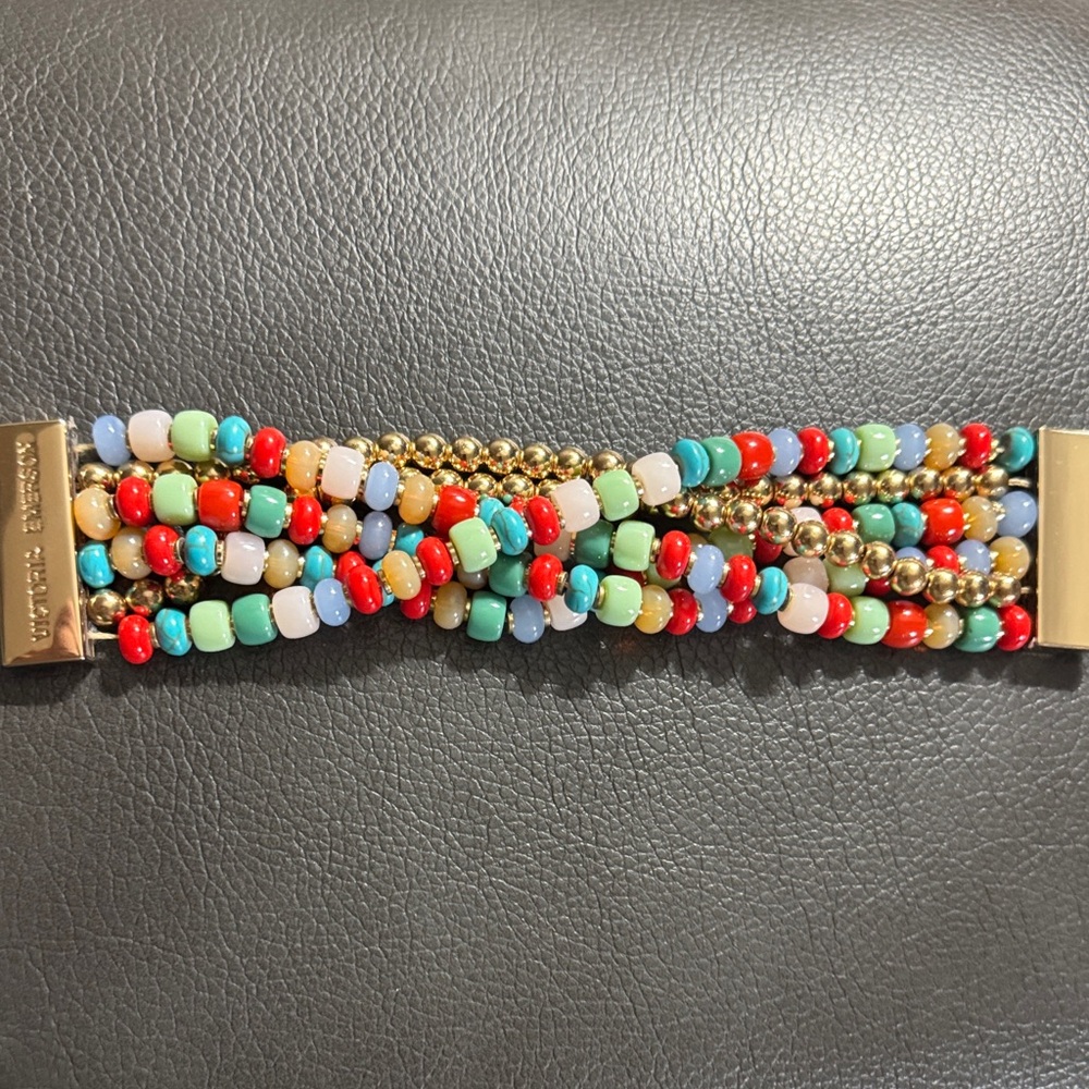 Victoria Emerson Colorful Beaded Bracelet with Gold